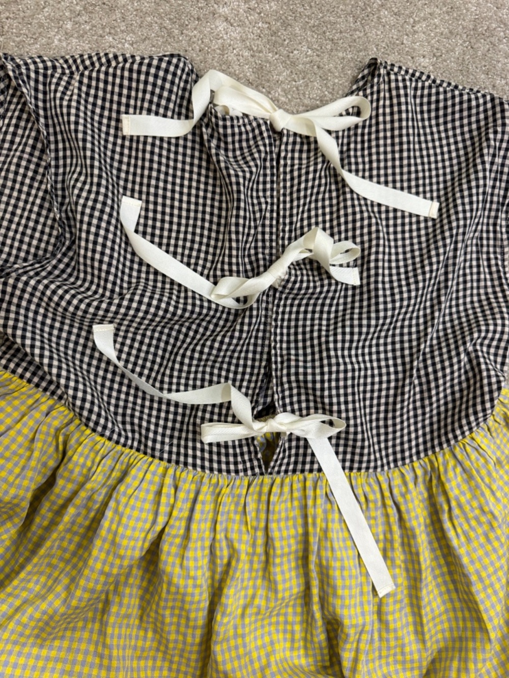 boutique midi dress, gingham print - Picture 5 of 8